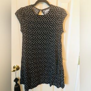 Urban Outfitters Size small pull over fitnflare blue dress pockets knee length